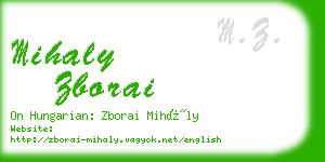 mihaly zborai business card